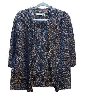 Sparrow Cardigan Fringe Cable Knit Open Front Sweater XS